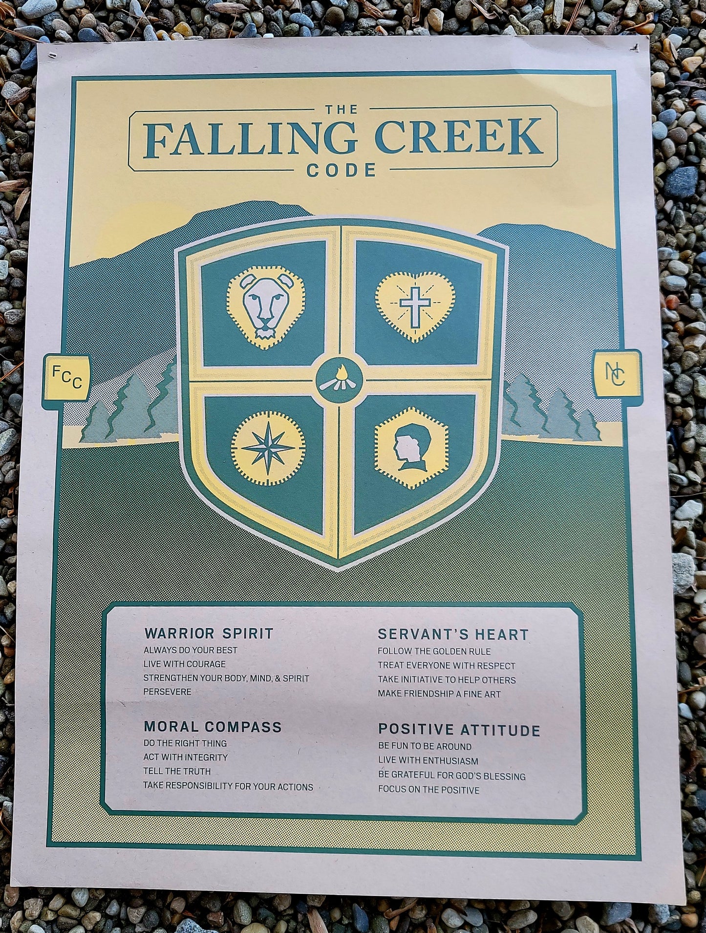 Poster - Falling Creek Code, 18"x24" Frameable Paper Poster (USA)